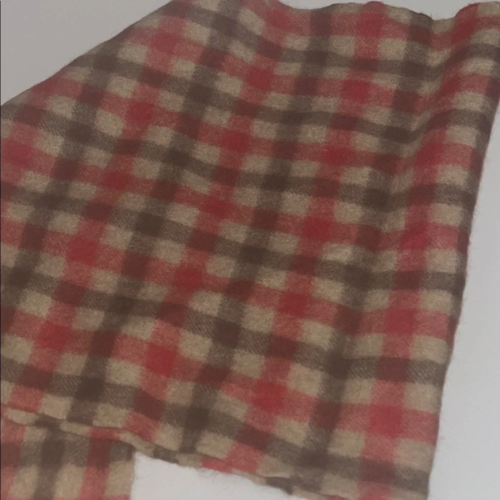 BEGG & Co. Plaid Red and Brown Men's Scarf